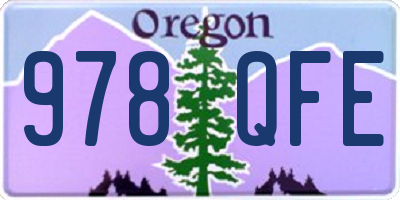 OR license plate 978QFE