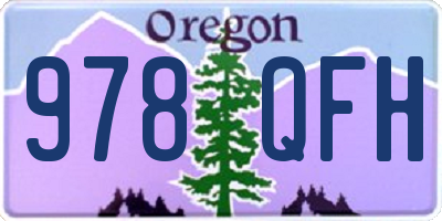OR license plate 978QFH