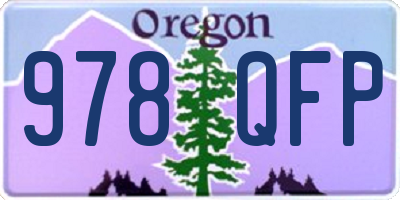 OR license plate 978QFP