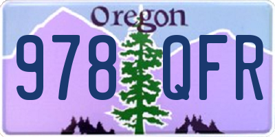 OR license plate 978QFR