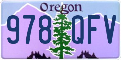 OR license plate 978QFV