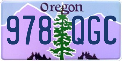 OR license plate 978QGC