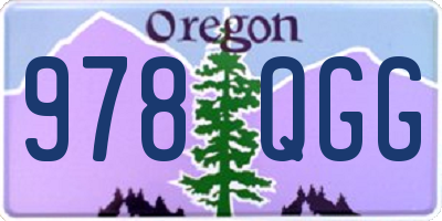 OR license plate 978QGG