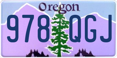 OR license plate 978QGJ