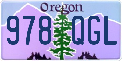 OR license plate 978QGL