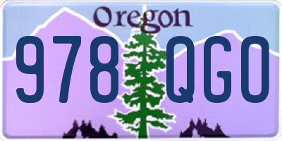 OR license plate 978QGO