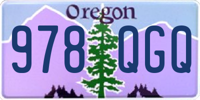 OR license plate 978QGQ