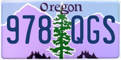 OR license plate 978QGS