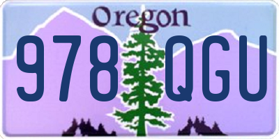 OR license plate 978QGU