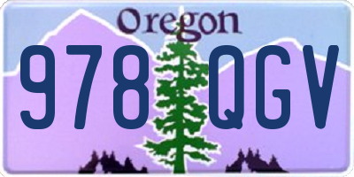 OR license plate 978QGV