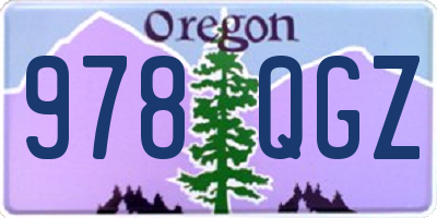 OR license plate 978QGZ