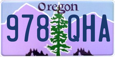 OR license plate 978QHA