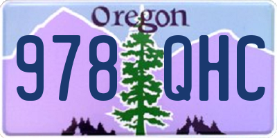 OR license plate 978QHC