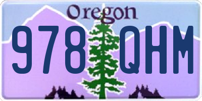 OR license plate 978QHM