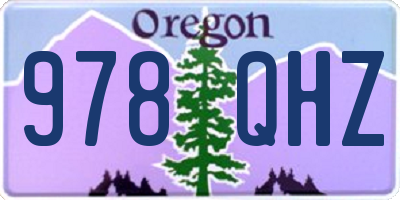 OR license plate 978QHZ