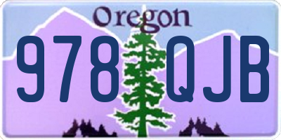 OR license plate 978QJB