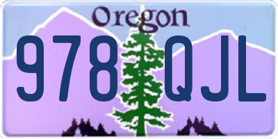 OR license plate 978QJL