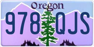 OR license plate 978QJS