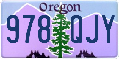 OR license plate 978QJY