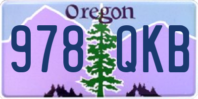 OR license plate 978QKB