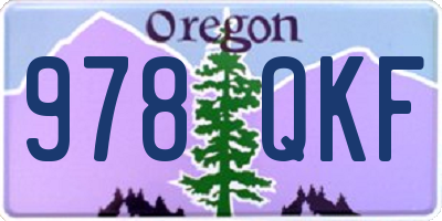 OR license plate 978QKF