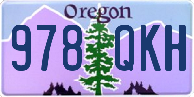 OR license plate 978QKH