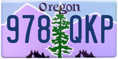 OR license plate 978QKP