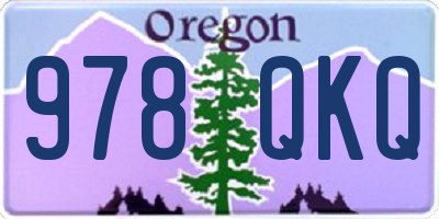 OR license plate 978QKQ