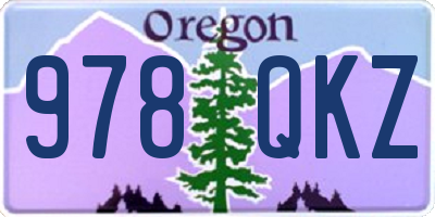 OR license plate 978QKZ