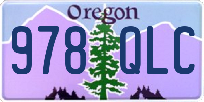 OR license plate 978QLC