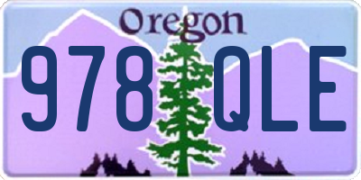 OR license plate 978QLE