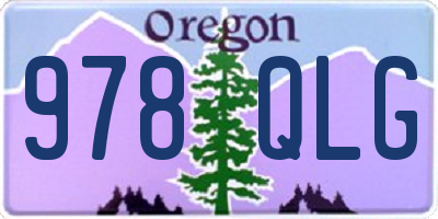 OR license plate 978QLG