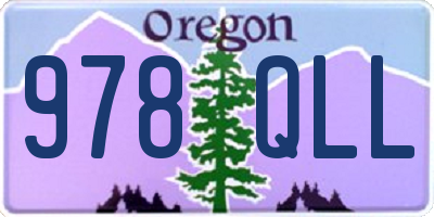 OR license plate 978QLL