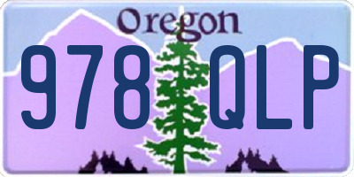 OR license plate 978QLP