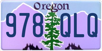 OR license plate 978QLQ