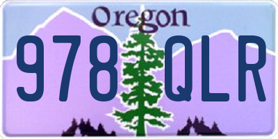 OR license plate 978QLR