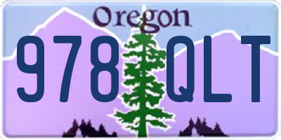OR license plate 978QLT