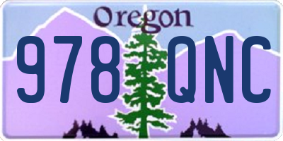 OR license plate 978QNC