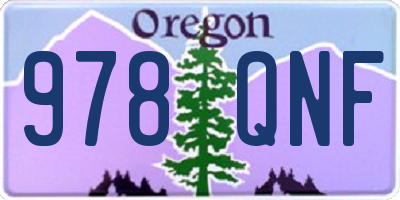 OR license plate 978QNF