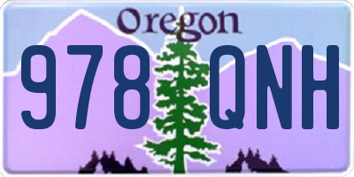OR license plate 978QNH