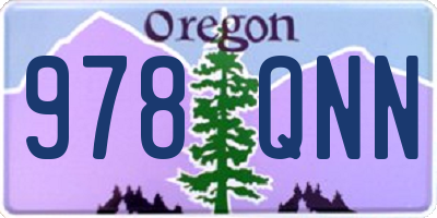 OR license plate 978QNN