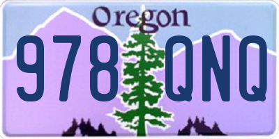 OR license plate 978QNQ