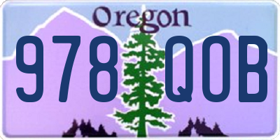 OR license plate 978QOB