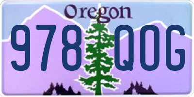 OR license plate 978QOG