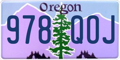 OR license plate 978QOJ