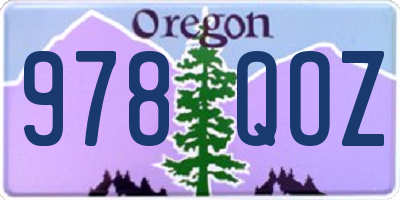 OR license plate 978QOZ