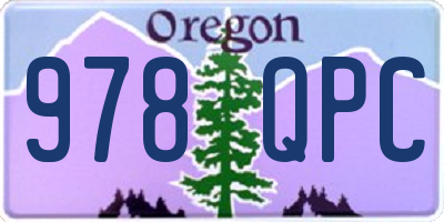 OR license plate 978QPC