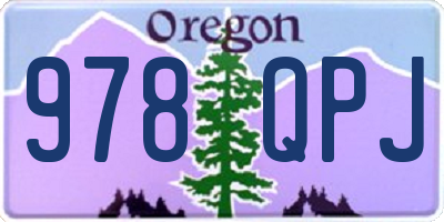 OR license plate 978QPJ