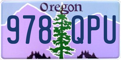 OR license plate 978QPU