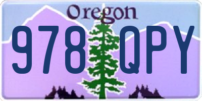 OR license plate 978QPY